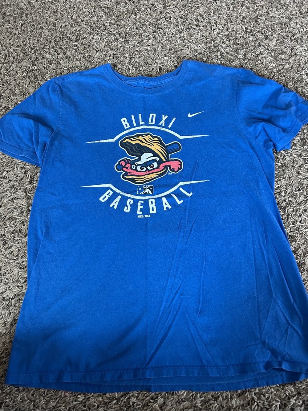 Nike Blue Biloxi Baseball Graphic Tee